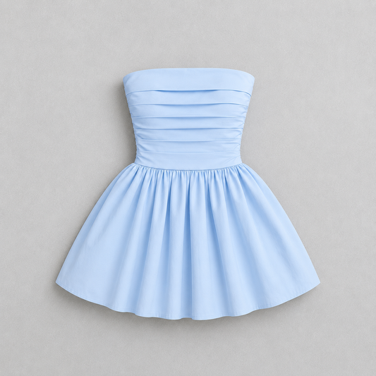 Vestido Valentina Celeste bebe
